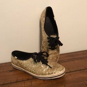 Gold Sparkle Kate Spade Keds